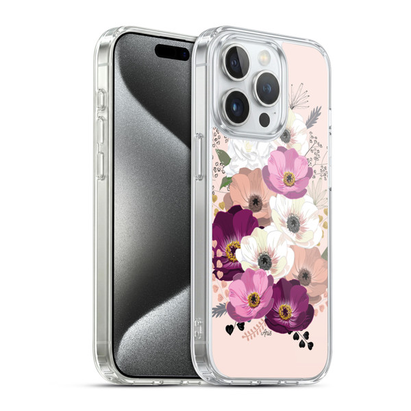 Anis Illustration Flowers Bouquet 1 Soft Gel Case for Apple iPhone 15 Pro & MagSafe