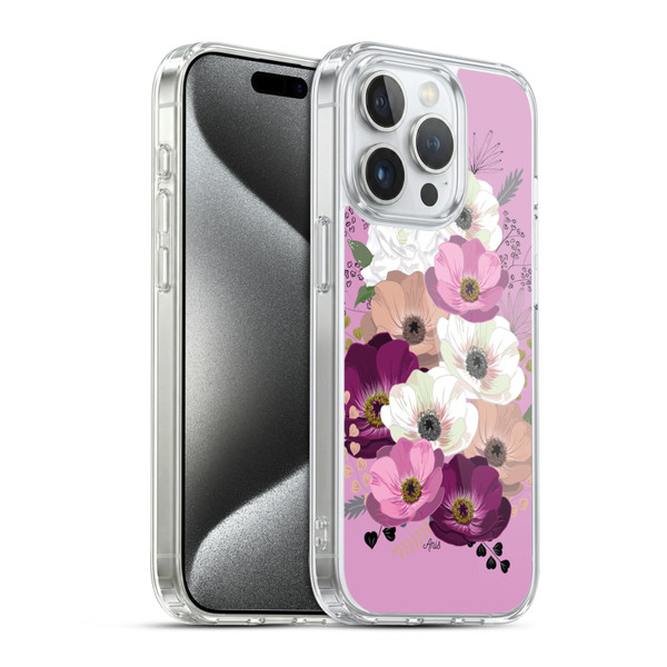 Anis Illustration Flowers Bouquet 3 Soft Gel Case for Apple iPhone 15 Pro & MagSafe