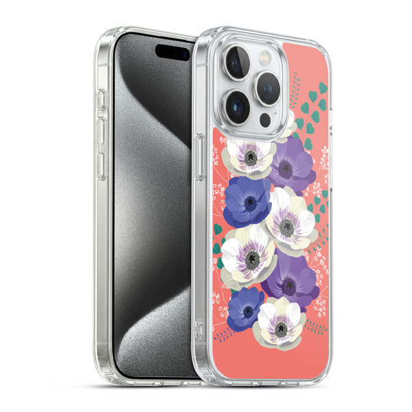 Anis Illustration Flowers Bouquet 4 Soft Gel Case for Apple iPhone 15 Pro & MagSafe