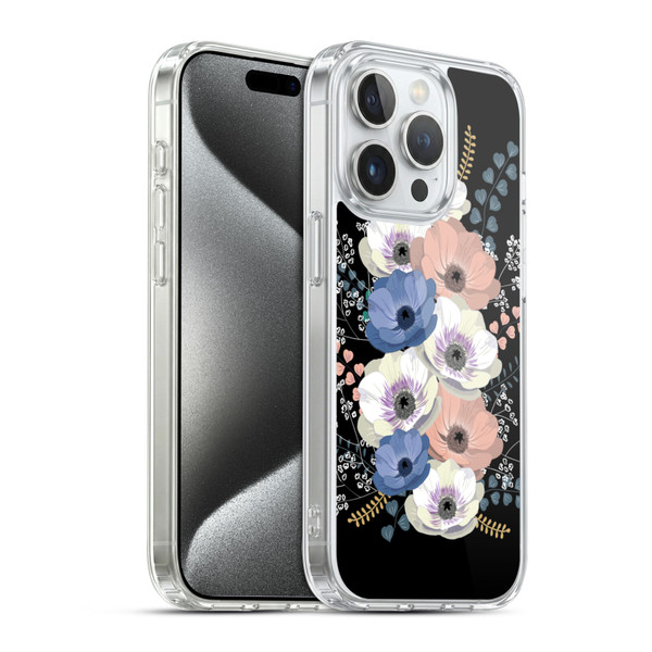 Anis Illustration Flowers Bouquet 5 Soft Gel Case for Apple iPhone 15 Pro & MagSafe