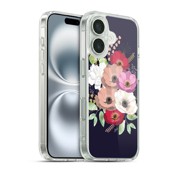 Anis Illustration Flowers Bouquet 2 Soft Gel Case for Apple iPhone 16 & MagSafe