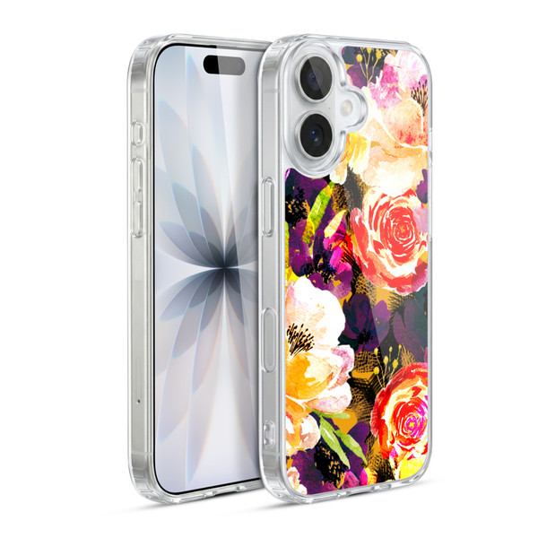 Anis Illustration Flowers Purple Soft Gel Case for Apple iPhone 17