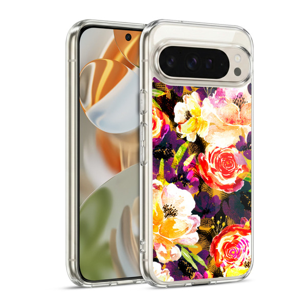 Anis Illustration Flowers Purple Soft Gel Case for Google Pixel 9 / Pixel 9 Pro
