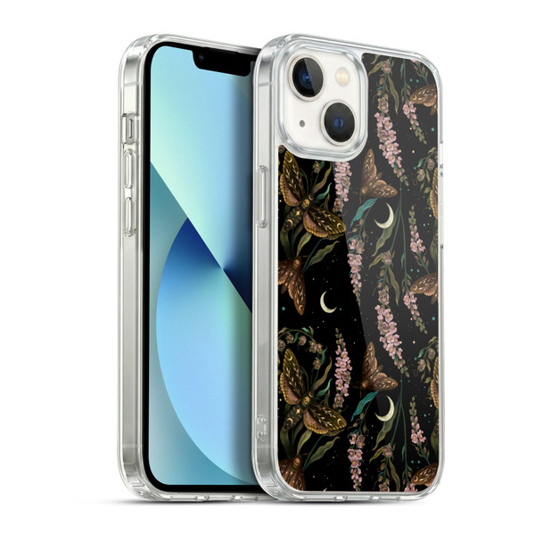 Episodic Drawing Pattern Death Head Pattern Soft Gel Case for Apple iPhone 13