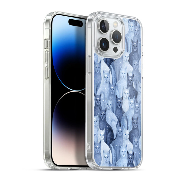 Episodic Drawing Pattern Cats Soft Gel Case for Apple iPhone 13 Pro Max & MagSafe