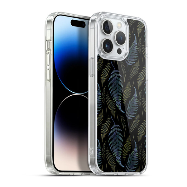Episodic Drawing Pattern Leaves Soft Gel Case for Apple iPhone 13 Pro Max & MagSafe