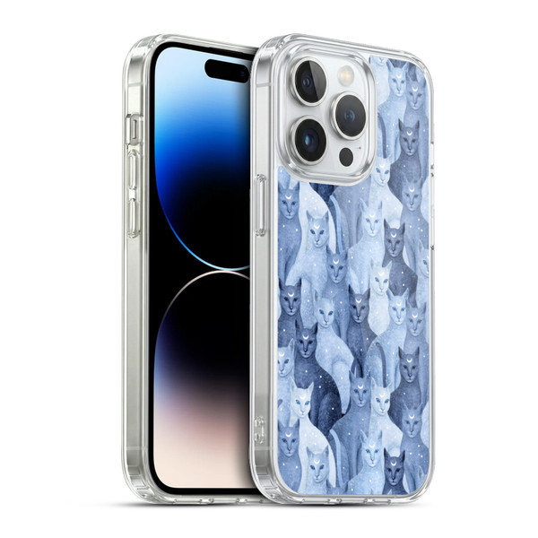 Episodic Drawing Pattern Cats Soft Gel Case for Apple iPhone 13 Pro & MagSafe