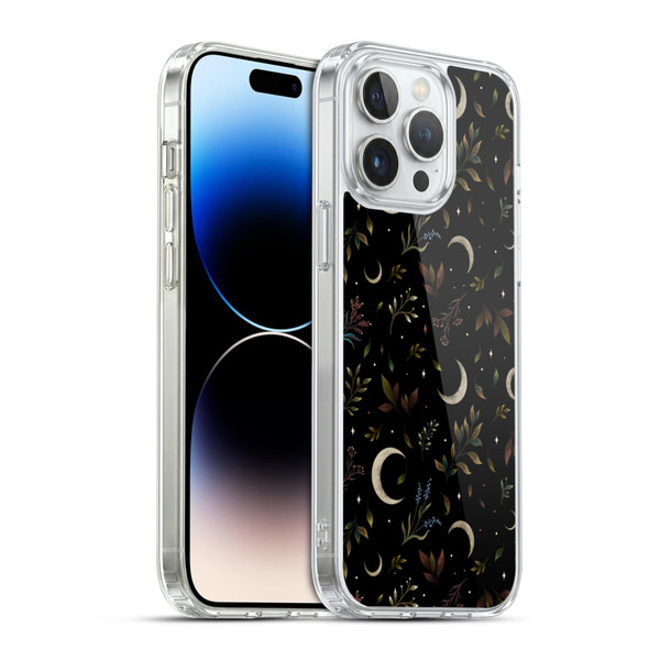Episodic Drawing Pattern Crescent Moon Soft Gel Case for Apple iPhone 14 Pro Max & MagSafe