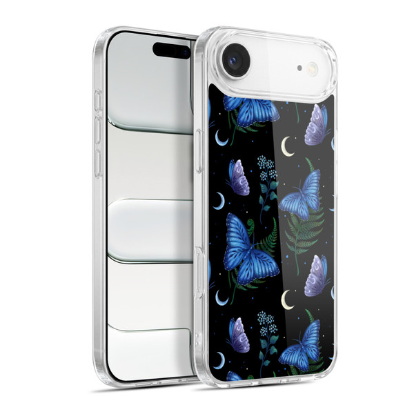 Episodic Drawing Pattern Blue Morpho Butterfly Soft Gel Case for Apple iPhone 17 Air