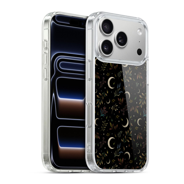 Episodic Drawing Pattern Crescent Moon Soft Gel Case for Apple iPhone 17 Pro