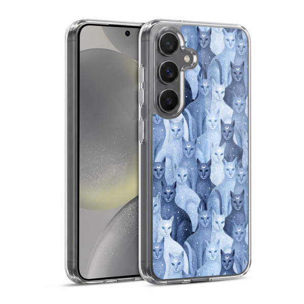 Episodic Drawing Pattern Cats Soft Gel Case for Samsung Galaxy S24 5G & MagSafe