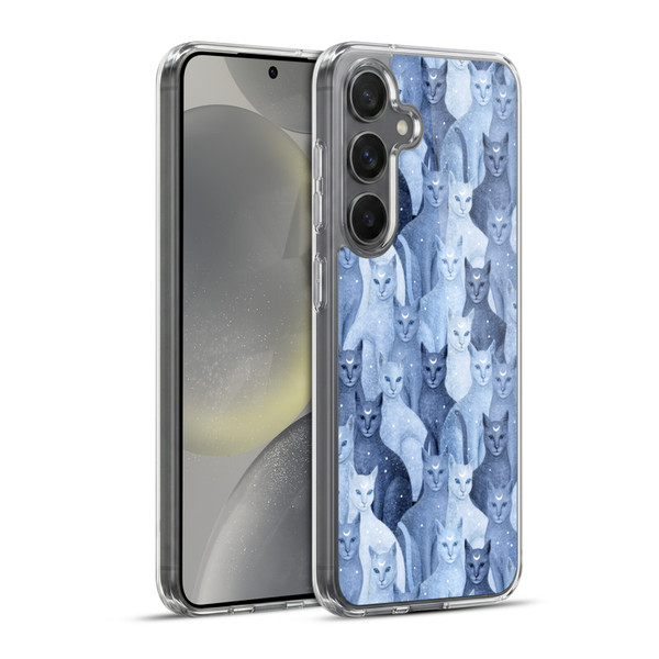 Episodic Drawing Pattern Cats Soft Gel Case for Samsung Galaxy S24+ 5G & MagSafe