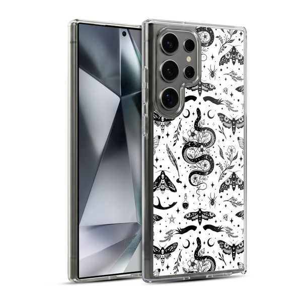 Episodic Drawing Pattern Flash Tattoo Soft Gel Case for Samsung Galaxy S24 Ultra 5G & MagSafe