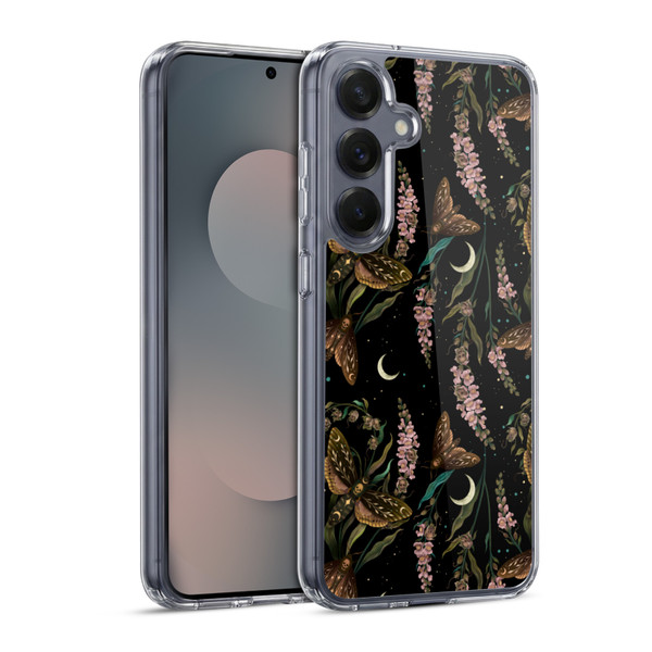 Episodic Drawing Pattern Death Head Pattern Soft Gel Case for Samsung Galaxy S25 & MagSafe