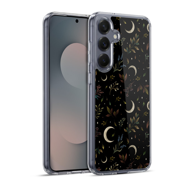 Episodic Drawing Pattern Crescent Moon Soft Gel Case for Samsung Galaxy S25+ & MagSafe