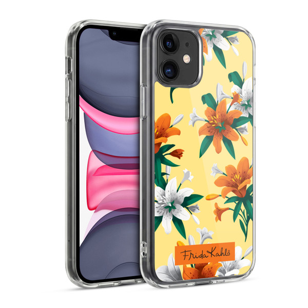 Frida Kahlo Flowers Orange Lilies Soft Gel Case for Apple iPhone 11
