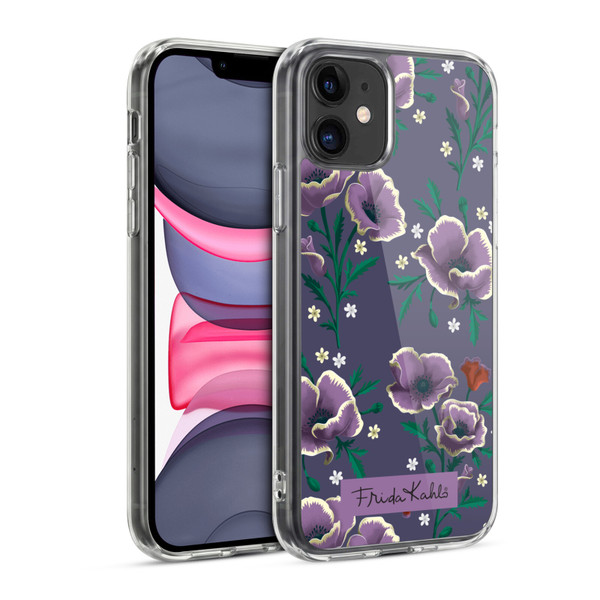 Frida Kahlo Flowers Purple Soft Gel Case for Apple iPhone 11