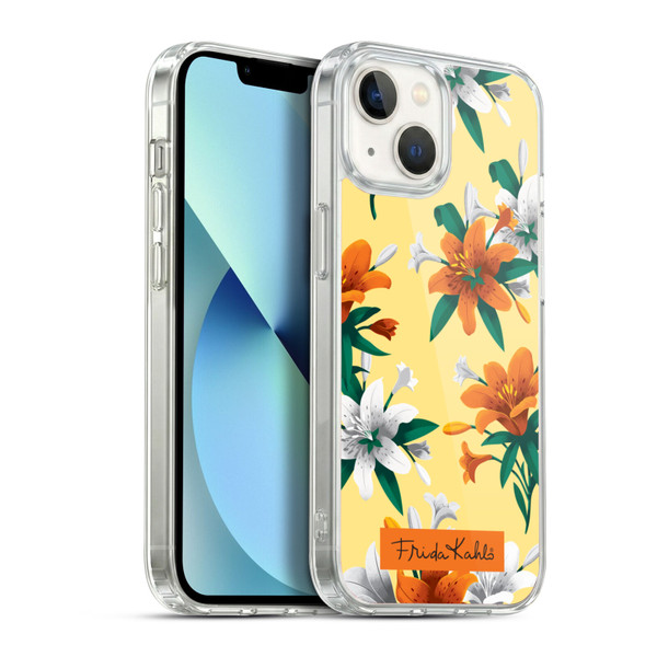 Frida Kahlo Flowers Orange Lilies Soft Gel Case for Apple iPhone 13