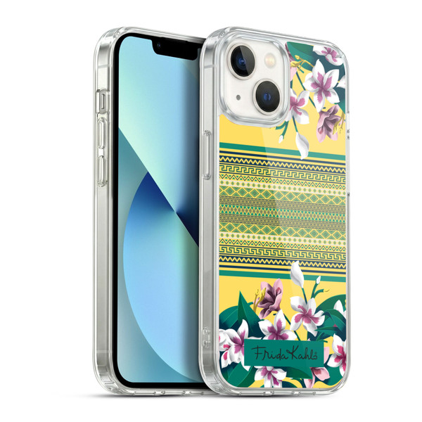 Frida Kahlo Flowers Tribal Plumeria Soft Gel Case for Apple iPhone 13