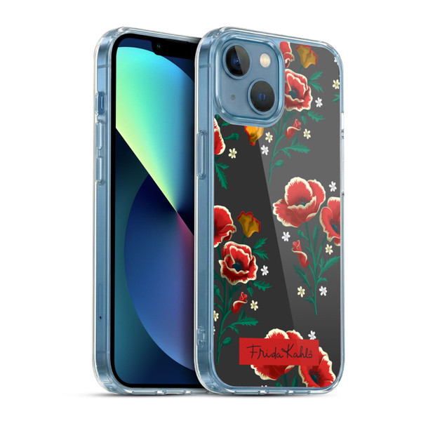 Frida Kahlo Flowers Red Soft Gel Case for Apple iPhone 13 Mini & MagSafe
