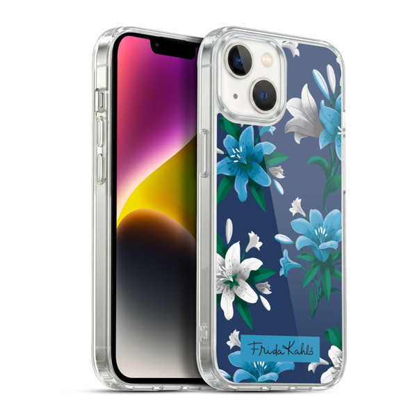 Frida Kahlo Flowers Blue Lilies Soft Gel Case for Apple iPhone 14