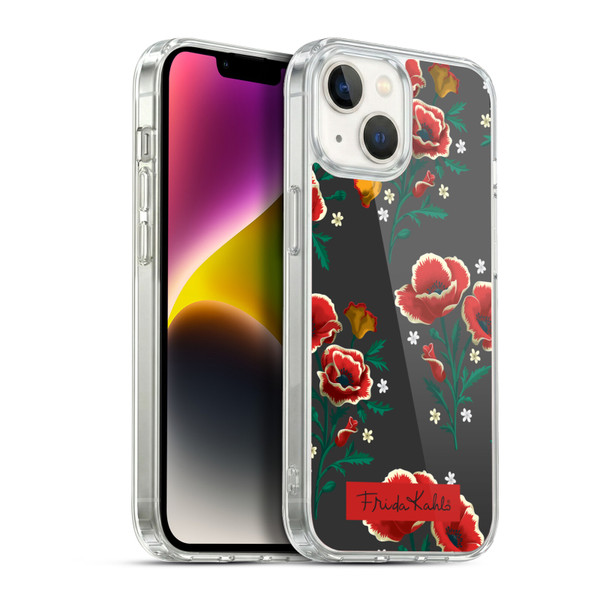 Frida Kahlo Flowers Red Soft Gel Case for Apple iPhone 14