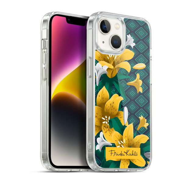 Frida Kahlo Flowers Yellow Lilies Soft Gel Case for Apple iPhone 14
