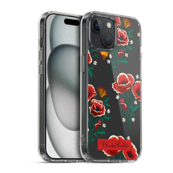 Frida Kahlo Flowers Red Soft Gel Case for Apple iPhone 15 & MagSafe