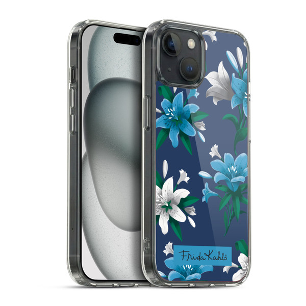 Frida Kahlo Flowers Blue Lilies Soft Gel Case for Apple iPhone 15 Plus & MagSafe