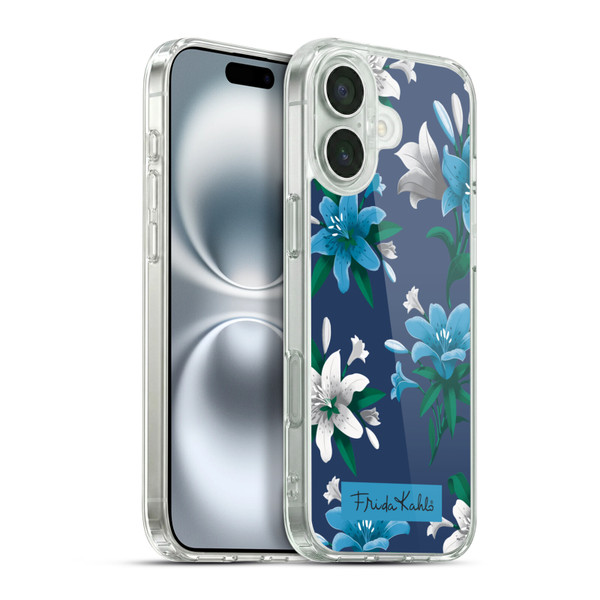 Frida Kahlo Flowers Blue Lilies Soft Gel Case for Apple iPhone 16 Plus & MagSafe
