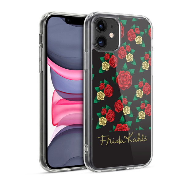Frida Kahlo Roses Pattern Soft Gel Case for Apple iPhone 11