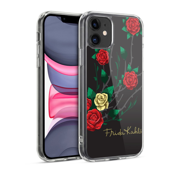 Frida Kahlo Roses Shrub Soft Gel Case for Apple iPhone 11