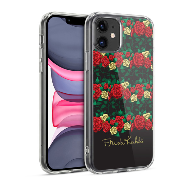 Frida Kahlo Roses Stripes Soft Gel Case for Apple iPhone 11