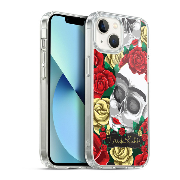 Frida Kahlo Roses Pair Skull Soft Gel Case for Apple iPhone 13