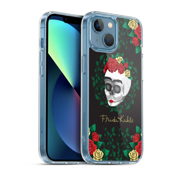 Frida Kahlo Roses Skull Bloom Soft Gel Case for Apple iPhone 13 Mini & MagSafe