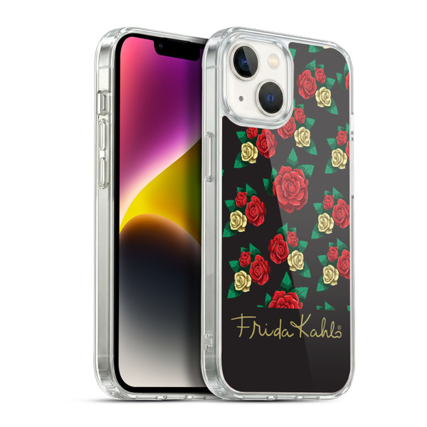 Frida Kahlo Roses Pattern Soft Gel Case for Apple iPhone 14