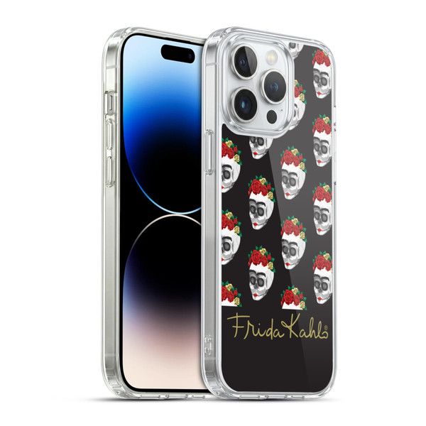 Frida Kahlo Roses Skull Pattern Soft Gel Case for Apple iPhone 14 Pro Max & MagSafe