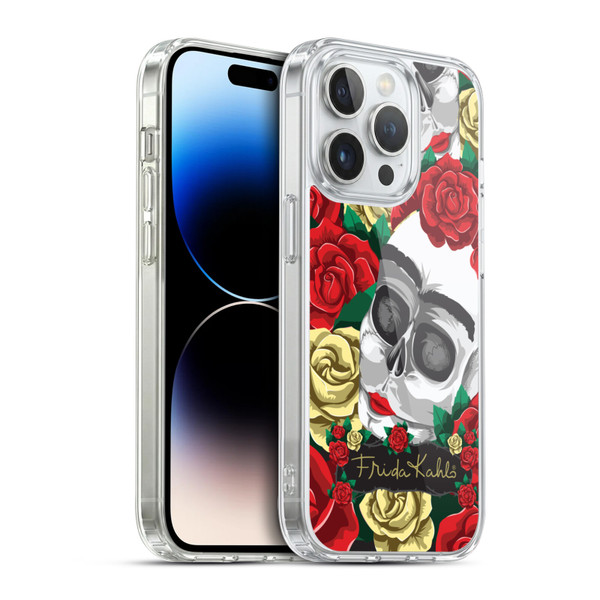 Frida Kahlo Roses Pair Skull Soft Gel Case for Apple iPhone 14 Pro & MagSafe