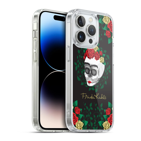 Frida Kahlo Roses Skull Bloom Soft Gel Case for Apple iPhone 14 Pro & MagSafe