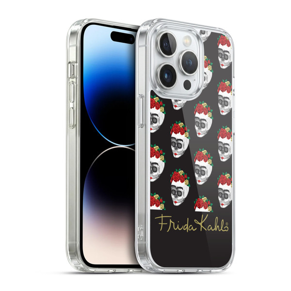 Frida Kahlo Roses Skull Pattern Soft Gel Case for Apple iPhone 14 Pro & MagSafe
