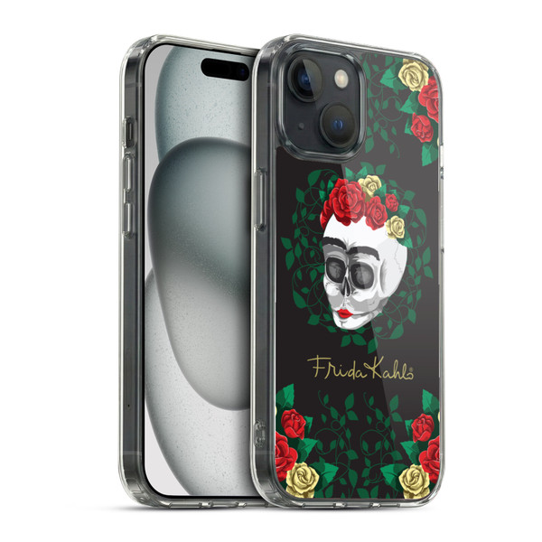 Frida Kahlo Roses Skull Bloom Soft Gel Case for Apple iPhone 15 & MagSafe