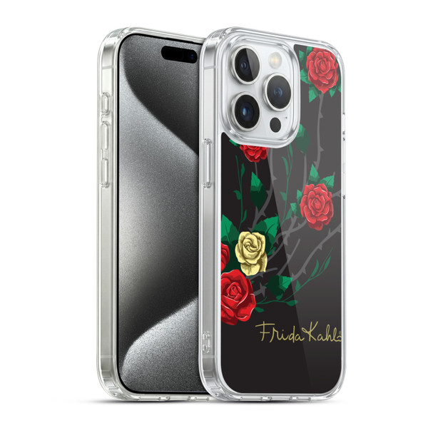 Frida Kahlo Roses Shrub Soft Gel Case for Apple iPhone 15 Pro & MagSafe