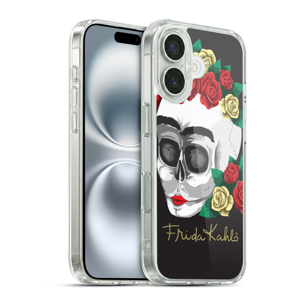 Frida Kahlo Roses Skull Soft Gel Case for Apple iPhone 16 & MagSafe