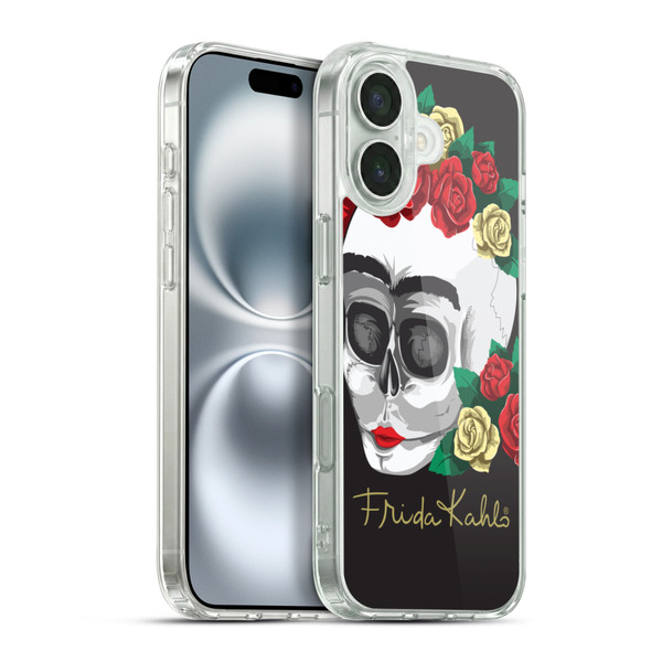 Frida Kahlo Roses Skull Soft Gel Case for Apple iPhone 16 Plus & MagSafe