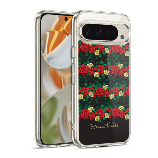 Frida Kahlo Roses Stripes Soft Gel Case for Google Pixel 9 / Pixel 9 Pro