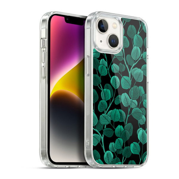 Katerina Kirilova Fruits & Foliage Patterns Eucalyptus Silver Dollar Soft Gel Case for Apple iPhone 14