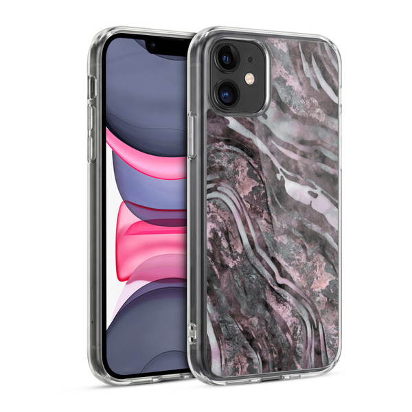 LebensArt Geo Liquid Marble River Stone Soft Gel Case for Apple iPhone 11