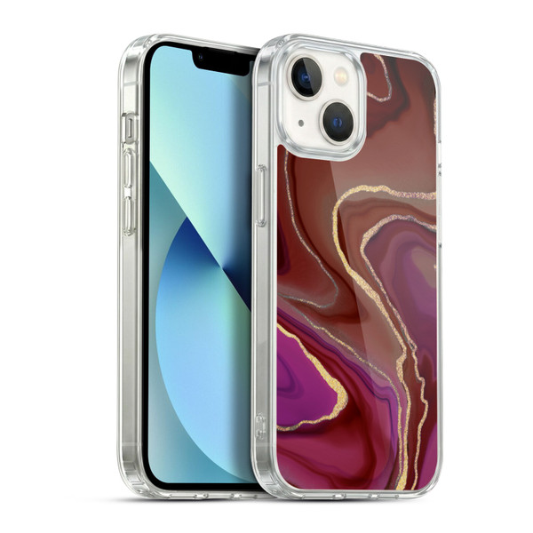 LebensArt Geo Liquid Marble Rose Ombre Soft Gel Case for Apple iPhone 13
