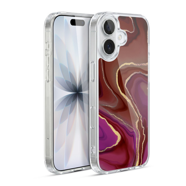 LebensArt Geo Liquid Marble Rose Ombre Soft Gel Case for Apple iPhone 17