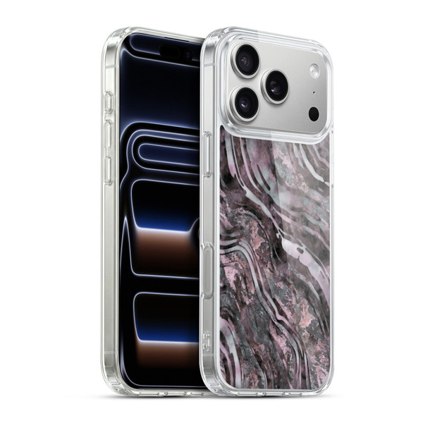 LebensArt Geo Liquid Marble River Stone Soft Gel Case for Apple iPhone 17 Pro Max